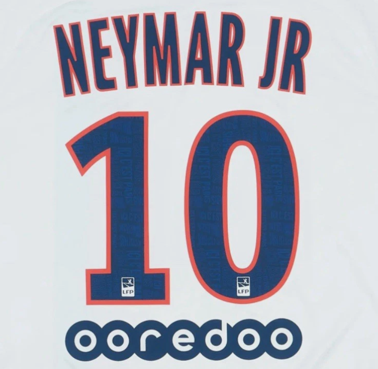 Neymar Jr 10 PSG Paris Saint Germain Home re nameset player size football shirt