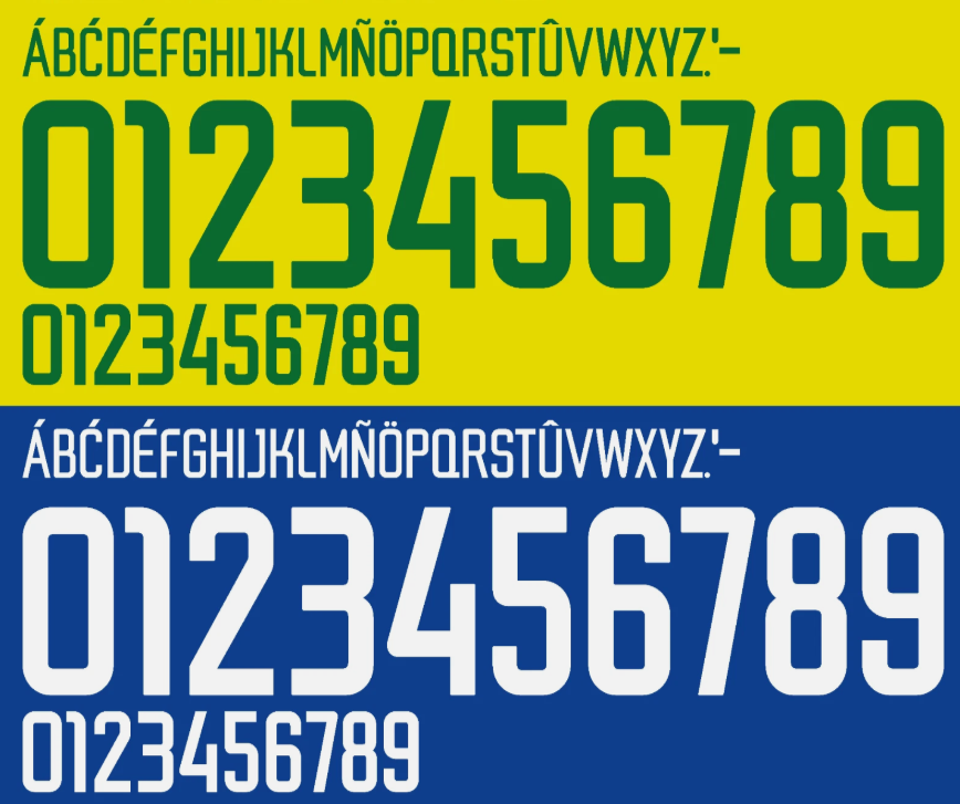 choose any name and number Brazil 2002 Brasil Player Size Nameset Football