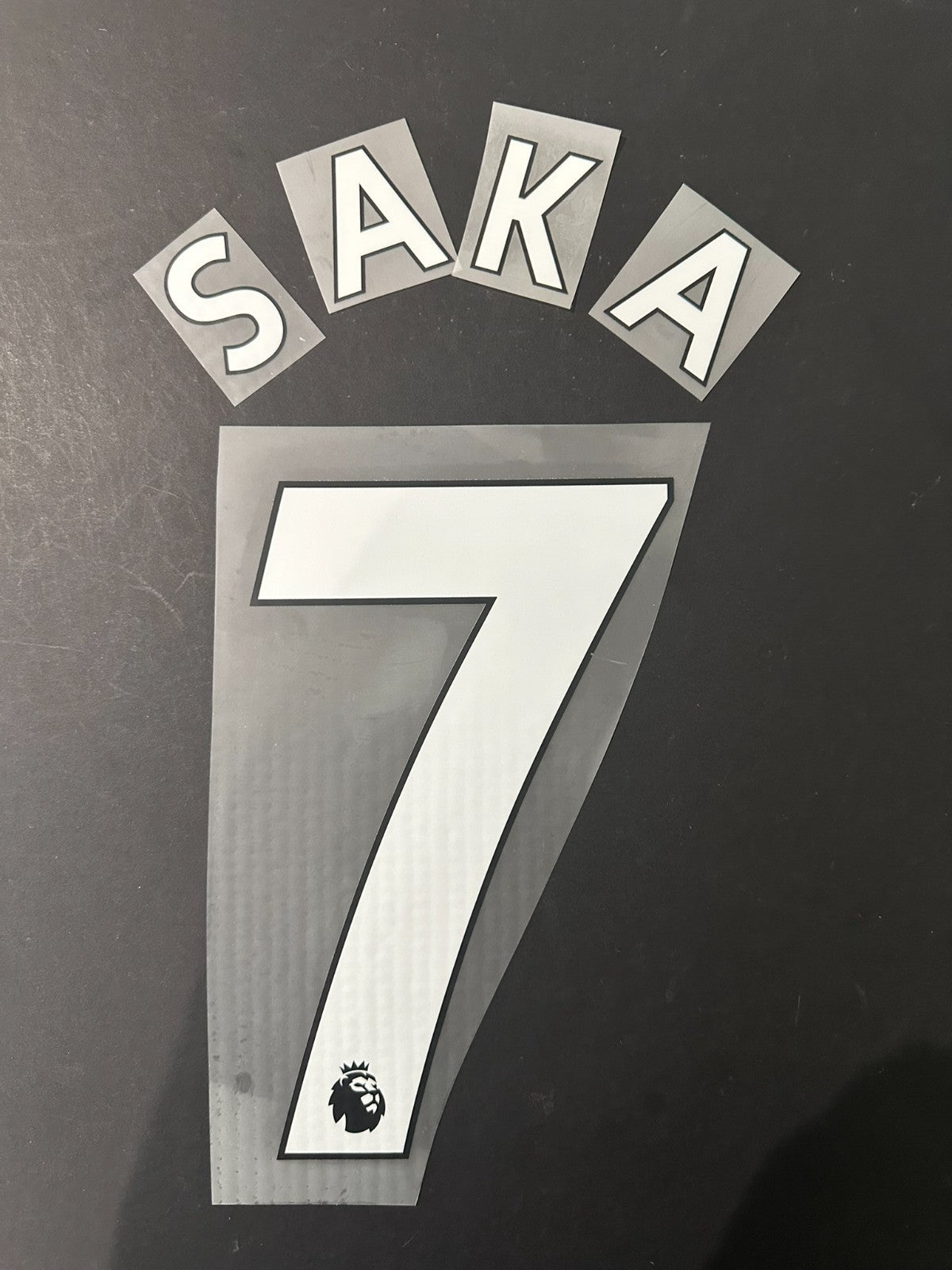 ARSENAL 2020-2024 SAKA 7 WHITE PLAYER SIZE NAME & NUMBER FOR SHIRT
