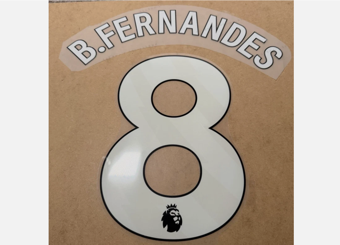 B.Fernandes #8 2024-2026 Player Size EPL Home Nameset Manchester United