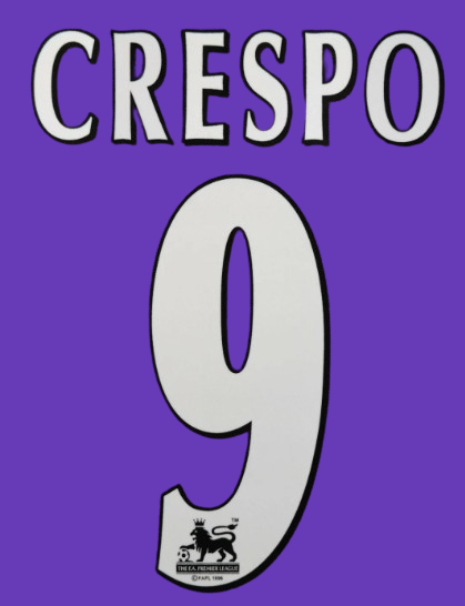 Crespo #9 1997-2005 Player Size Premier League White Nameset Chelsea UK STOCK