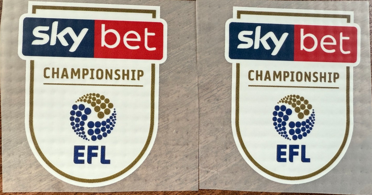 2016-2018 Sky Bet Championship patch player size Iron On Pair plastic dtf