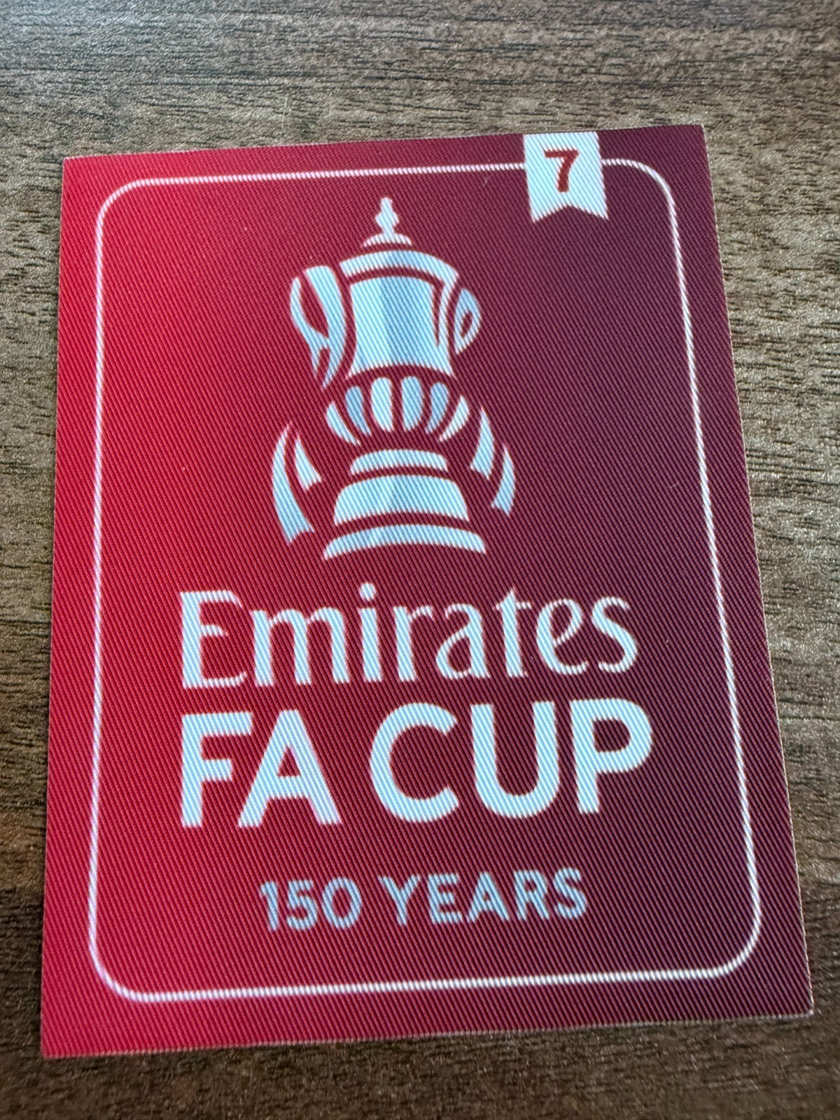 7 x Winners Liverpool Aston Villa Emirates Fa Cup patch player badge 2021-2022