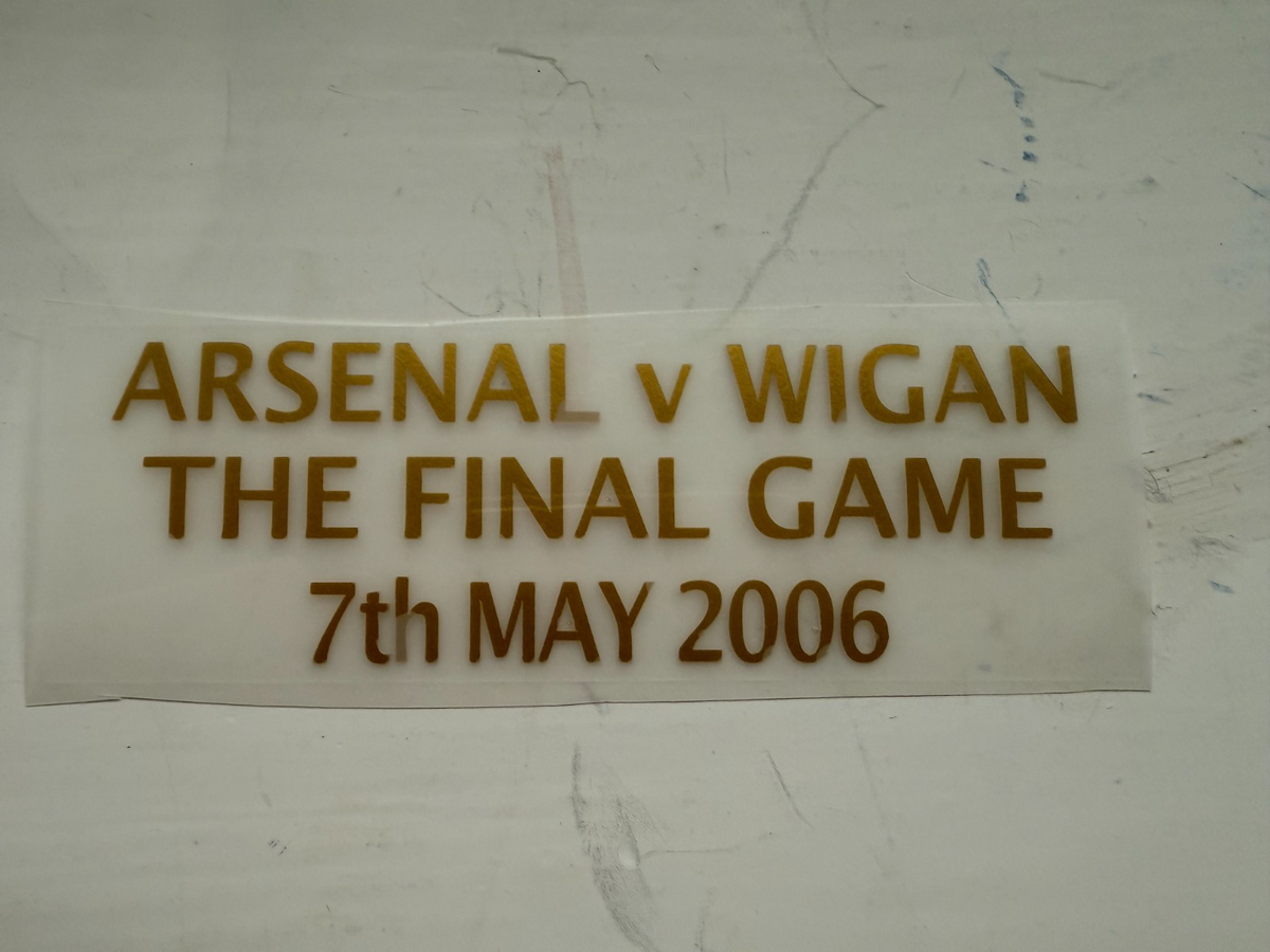 Arsenal Final Game At Highbury Gold May 2006 Iron On Heat Press badge UK STOCK