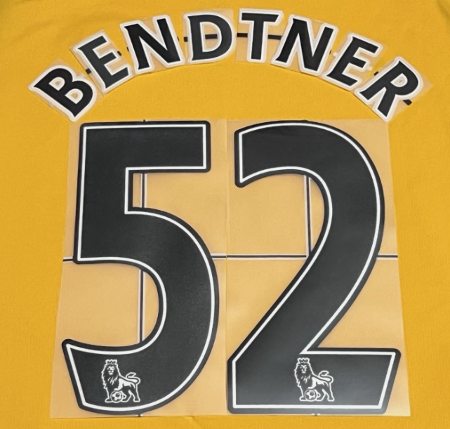 Bendtner 52 2007-2013 Black felt Arsenal EPL Player Size Premier League Nameset