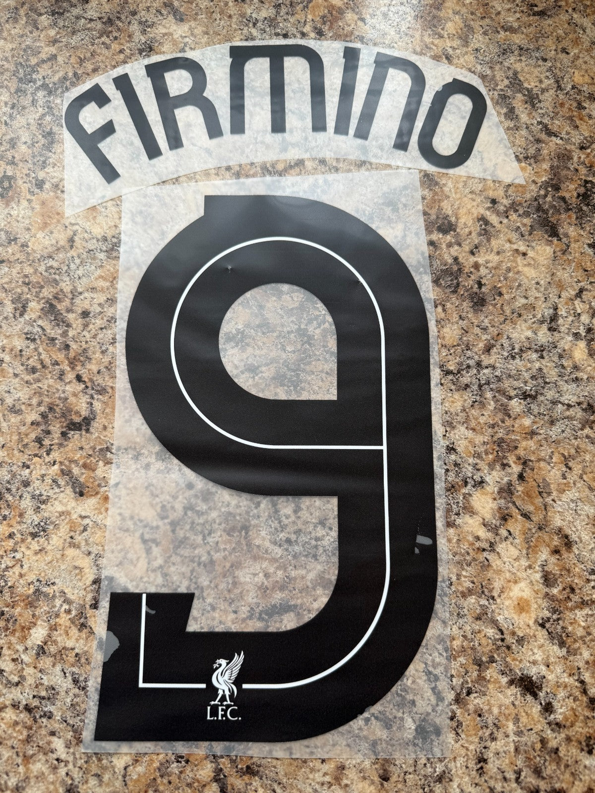 FIRMINO 9 LIVERPOOL CL 2018-2020 AWAY PLAYER SIZE BLACK NAMESET