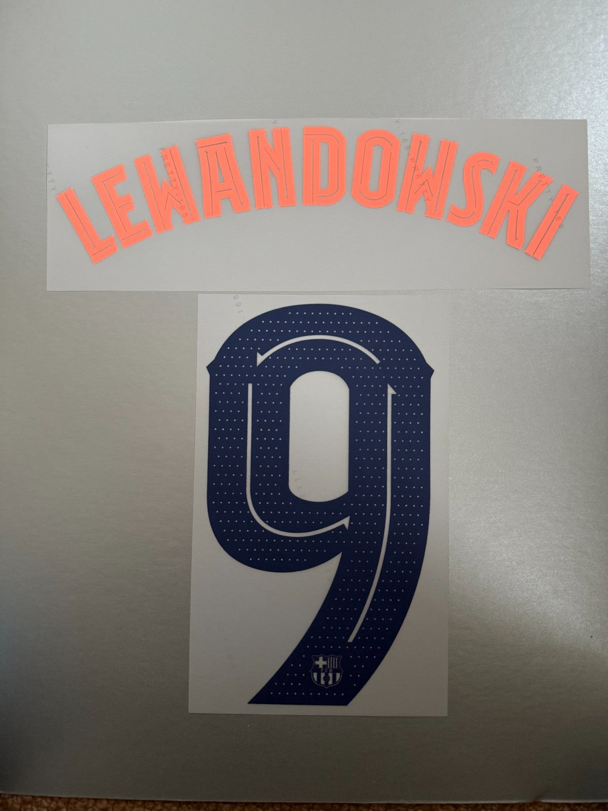 Lewandowski #9 2025-2026 CL Third Barcelona Player Size Nameset UK stock