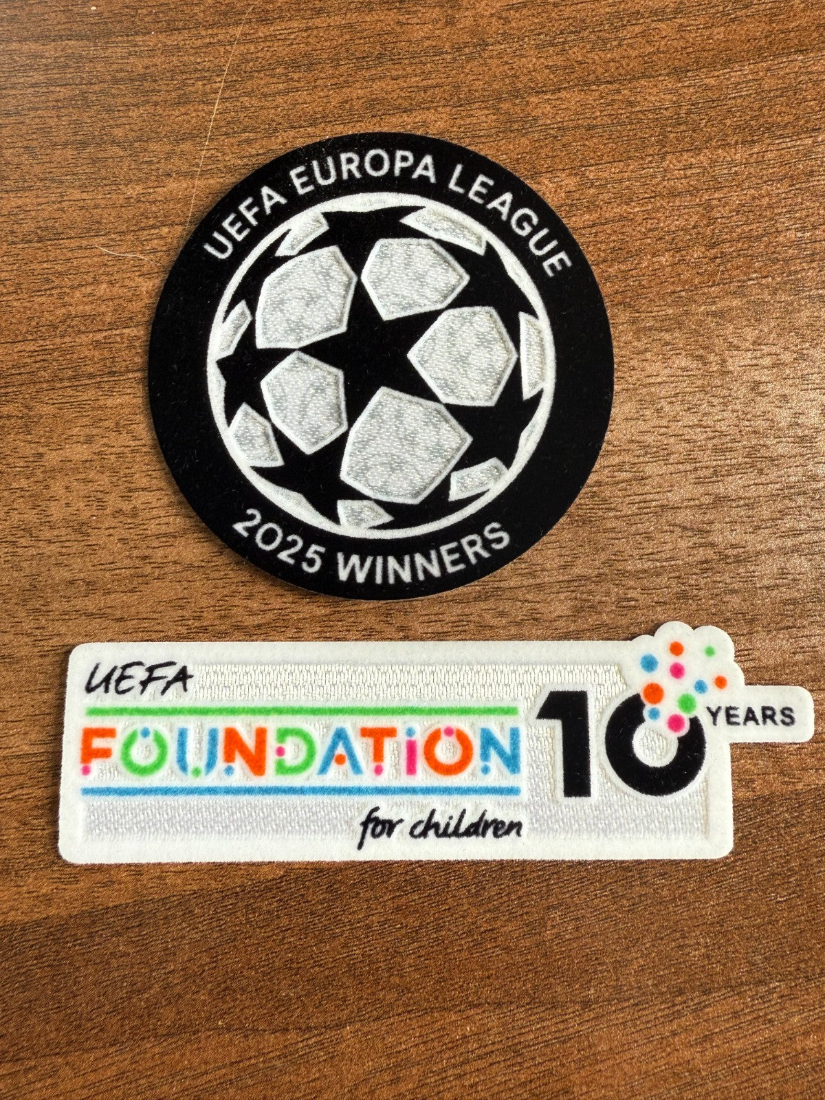CL Tottenham Europa Winners 2025 Player Size Sleeve Patch Spurs Set