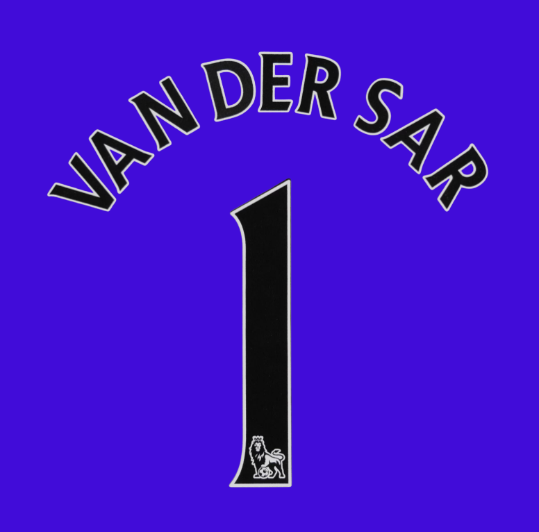 Van Der Sar 1 2007-2013 Player Size Premier League White Nameset UK STOCK Man u