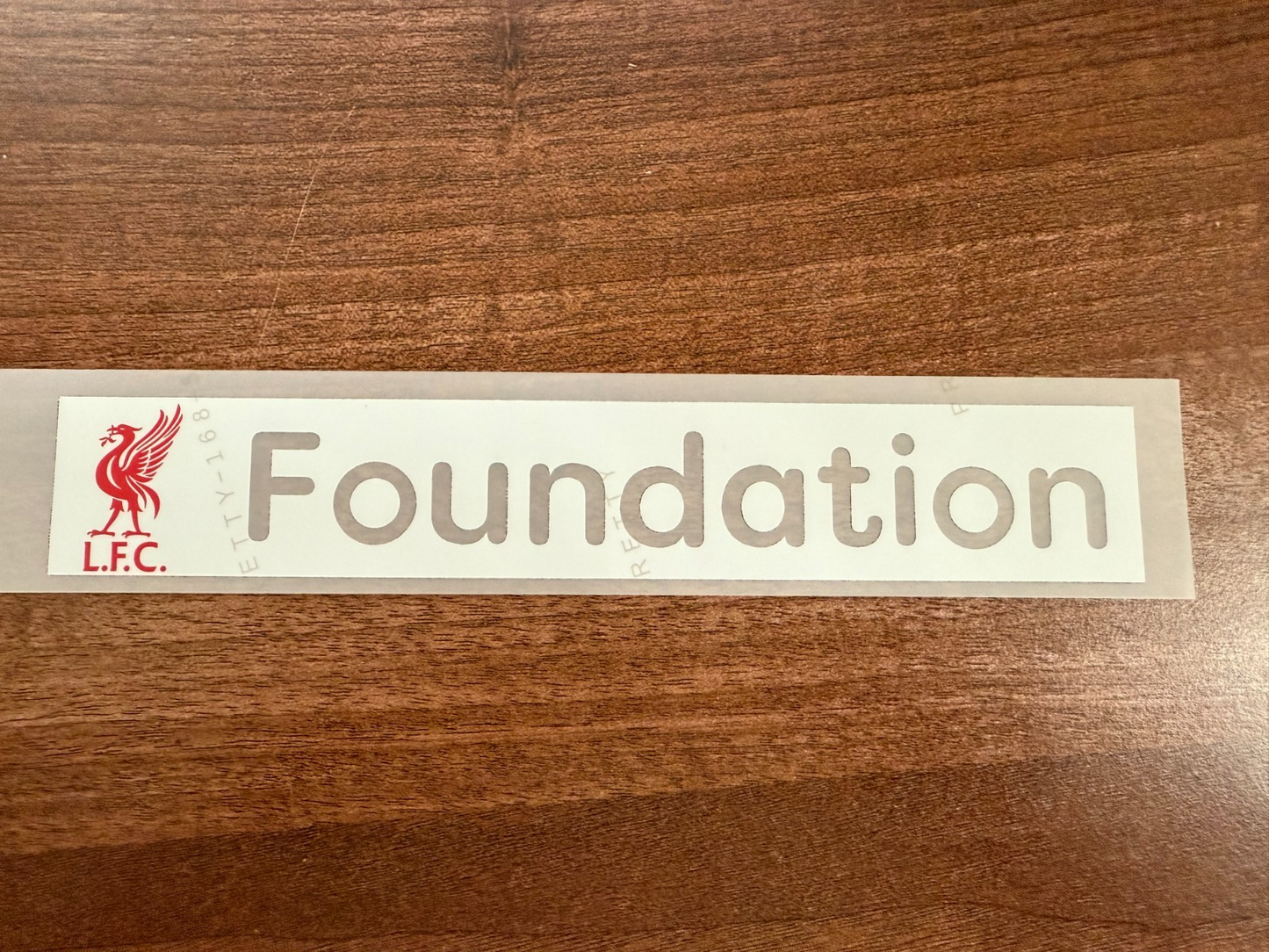 Liverpool Rear Sponsor Patch Home PLASTIC Repro for Football Shirt foundation