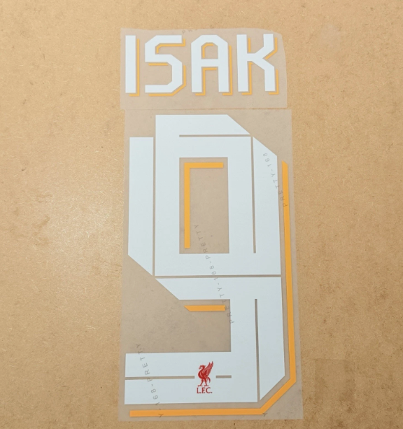 LIVERPOOL Isak 9 2025-2026 HOME PLAYER SIZE CL NAMESET