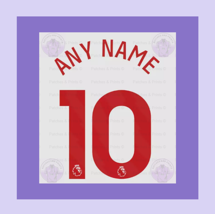 Any name Premier League Football Shirt 2024-2026 nameset PLAYER size plastic RED