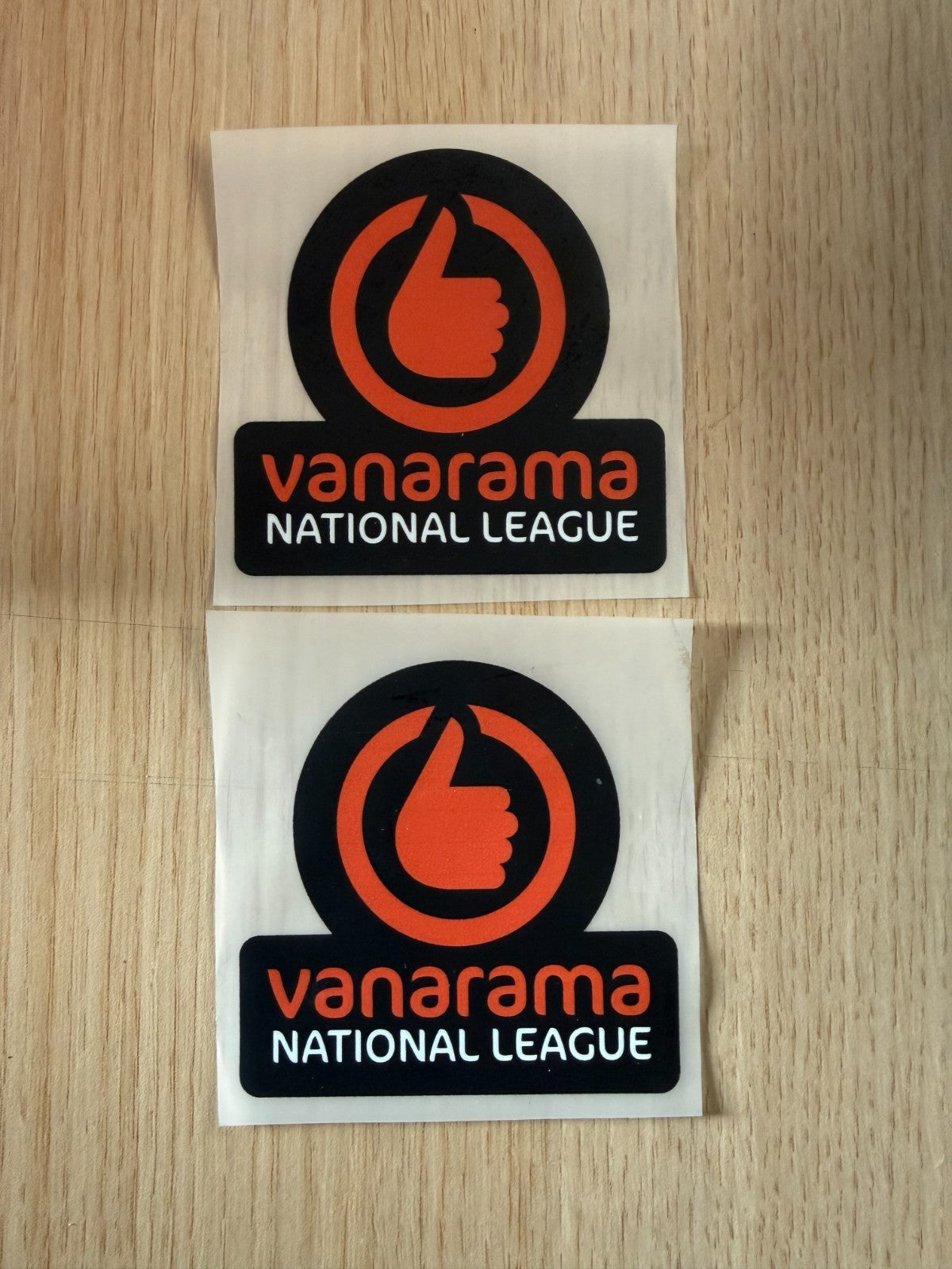 Pair of Vanarama National League Sleeve Patches Badges 2020-2025 Football Shirt
