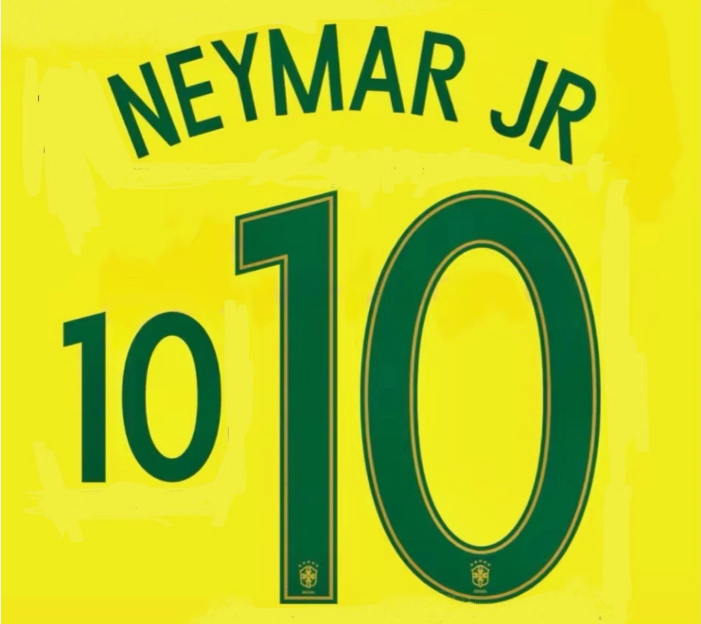 Neymar #10 Brazil Brasil 2016 choose Home Player Size Nameset Football