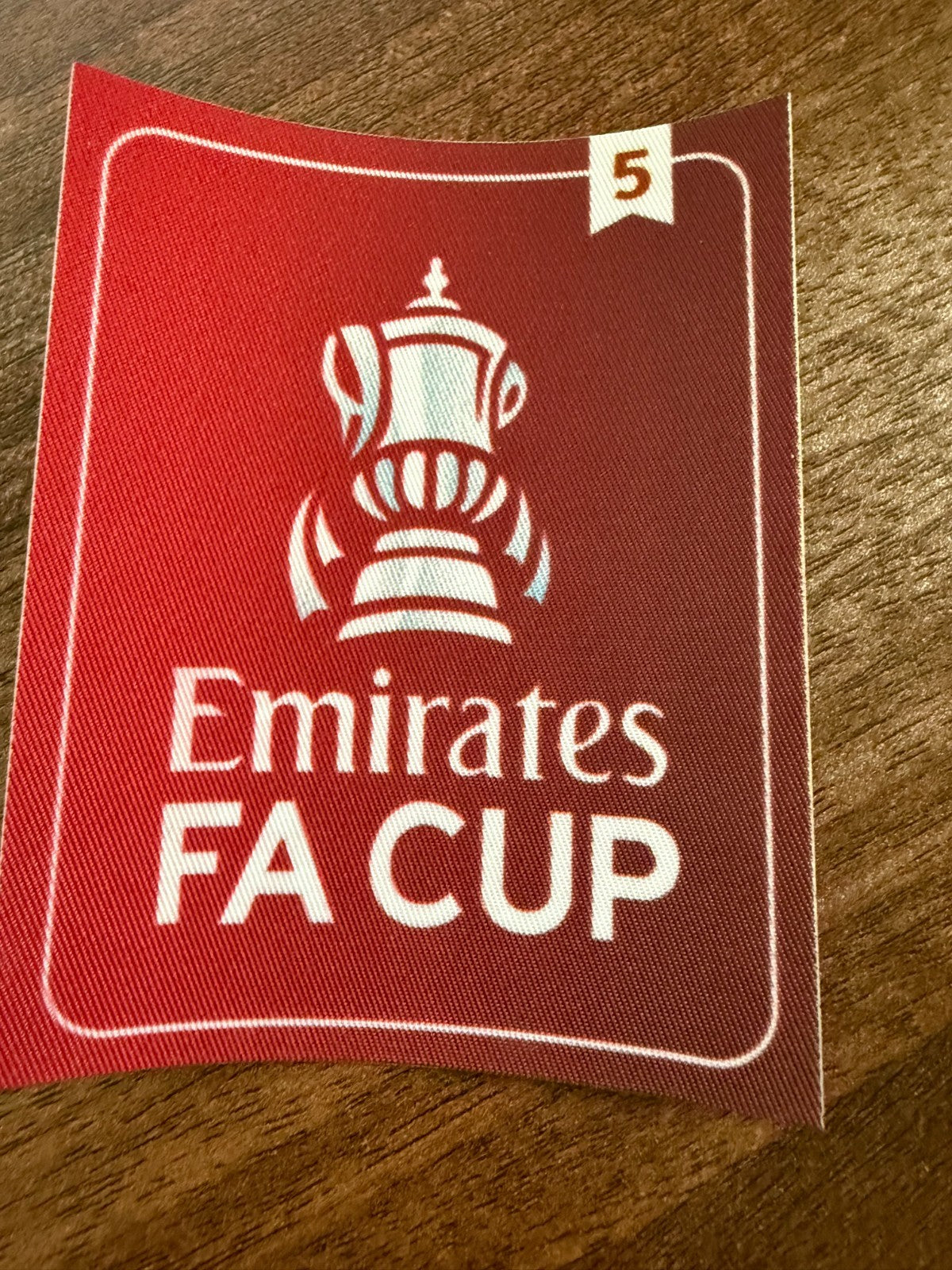 5 x Winners WBA Everton Fly Emirates Fa Cup patch player badge 2020-2021