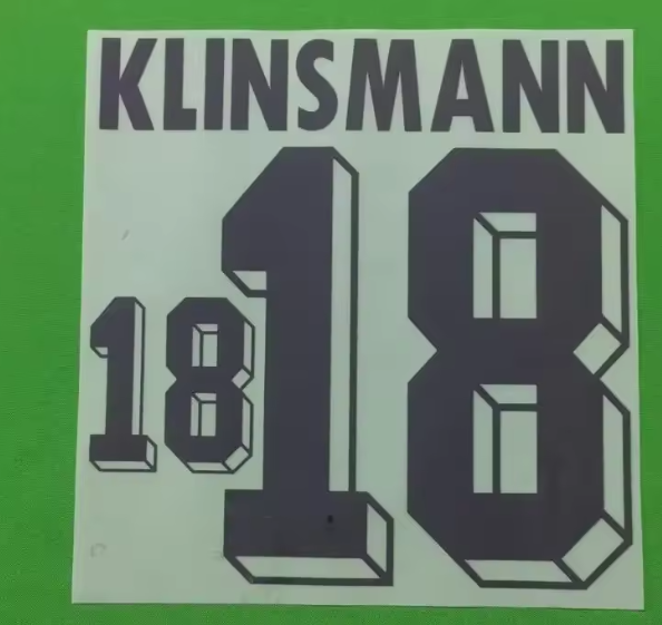 Klinsmann Flock #18 Germany 1994 home Player Size Nameset