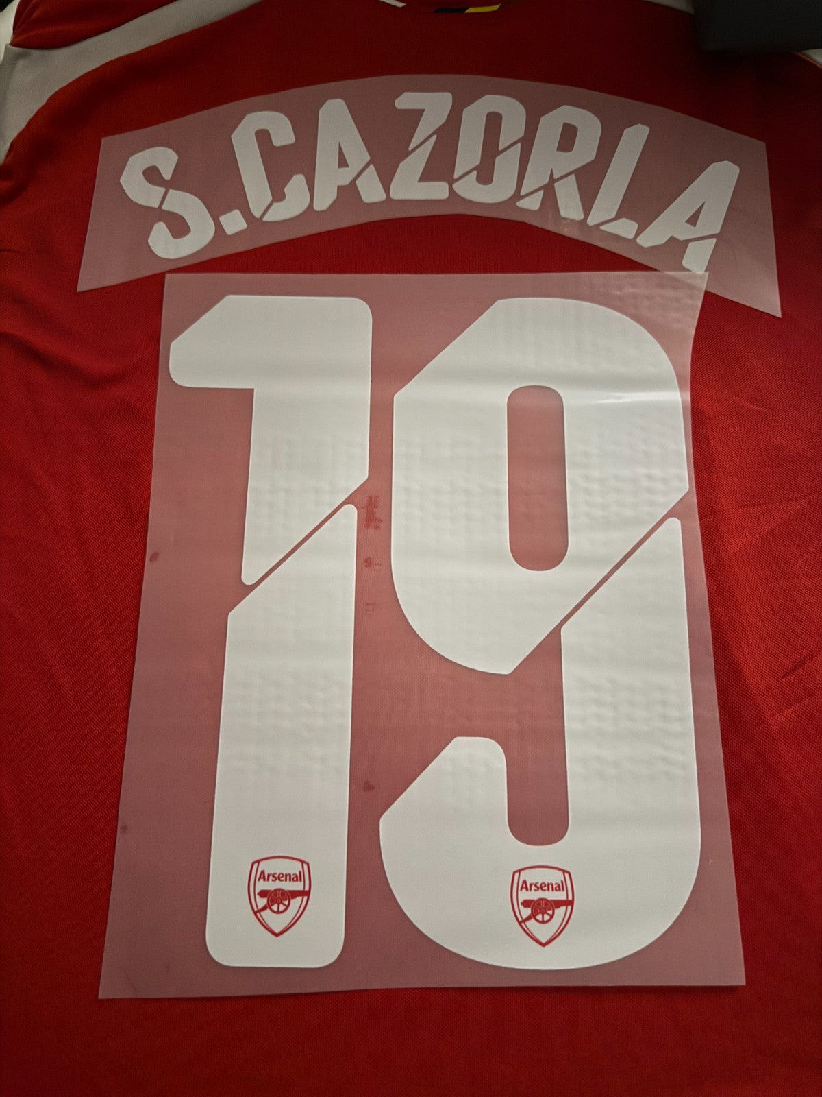 Arsenal S.Cazorla #19 2014-2017 Home PLAYER SIZE CL NAMESET