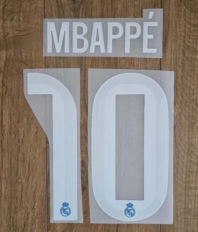 Mbappe #10 2025-2026 Away Real Madrid Player Size Nameset