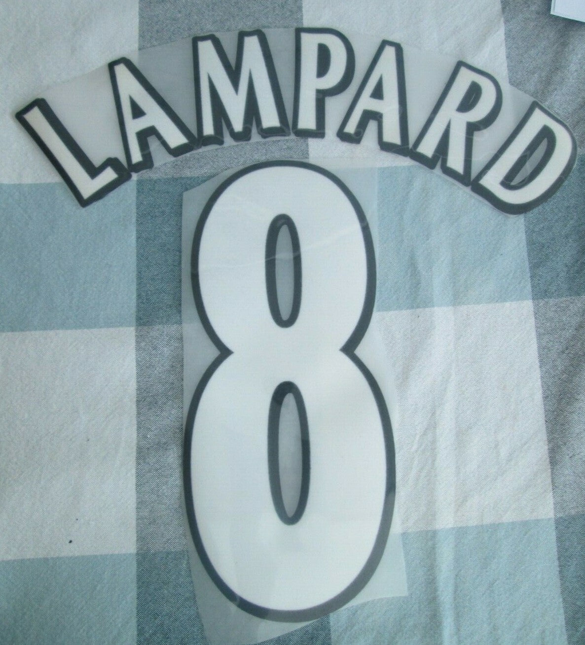 Lampard #8 1997-2006 Chelsea European League Player Size White Nameset UK STOCK
