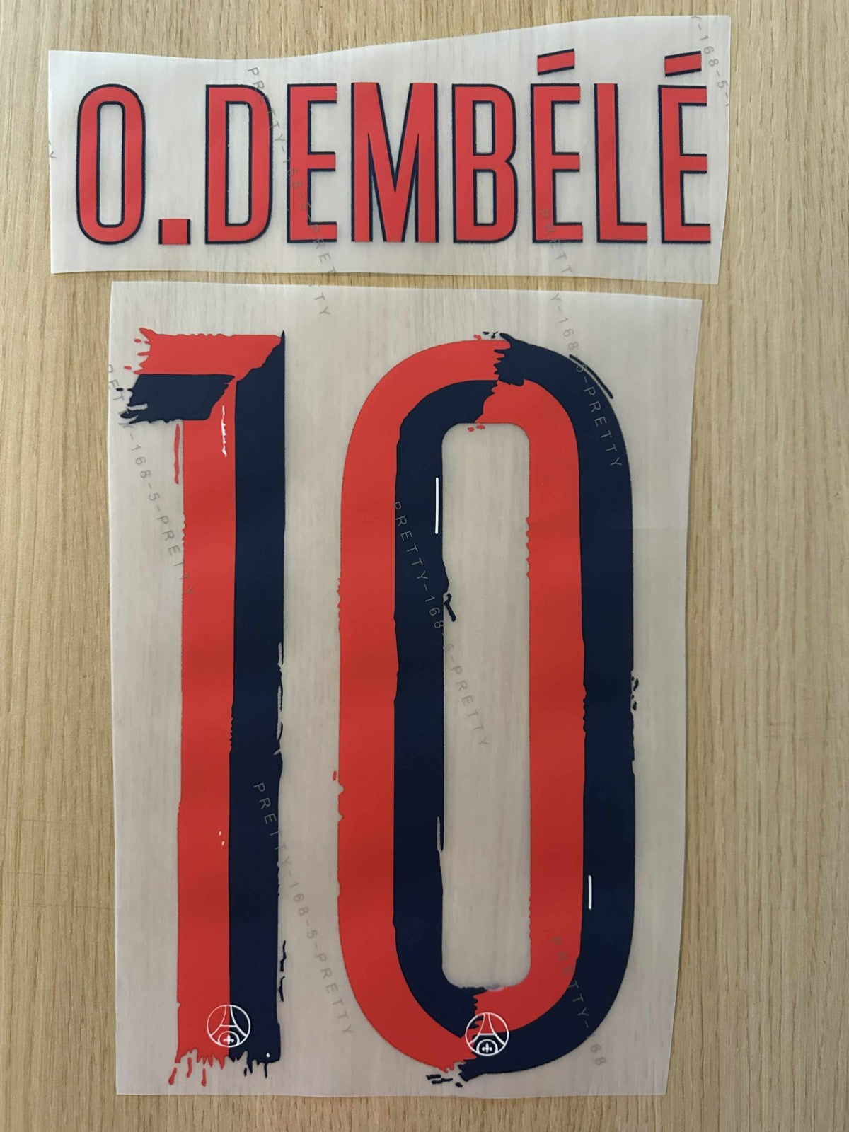 O.Dembele 10 PSG Paris Saint Germain away 26 nameset player size football shirt
