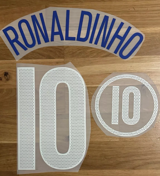 Ronaldinho #10 2003-2005 Player Size Brazil PLASTIC Nameset UK STOCK