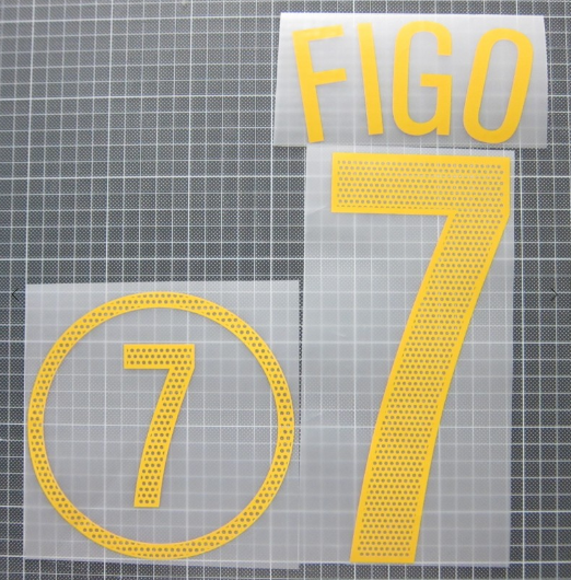 Figo #7 2003-2005 Player Size Portugal Home PLASTIC Nameset UK STOCK