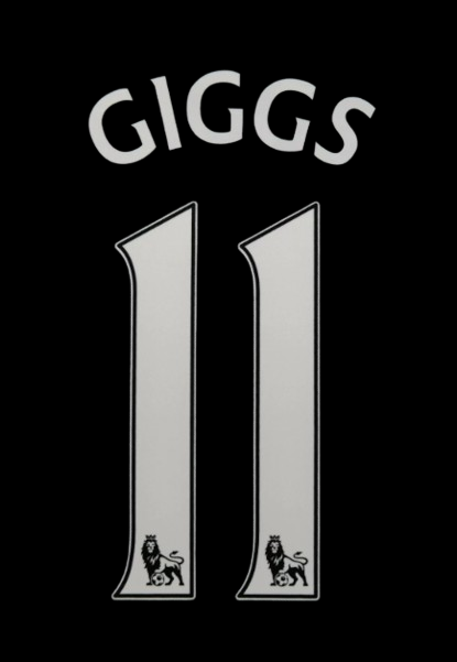 Giggs #11 2007-2013 Manchester United Felt Player Size Premier League Nameset