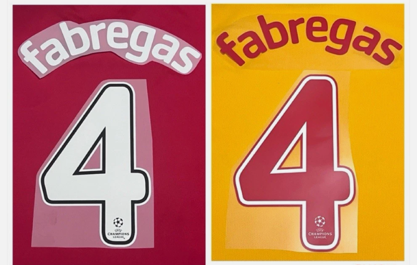 ARSENAL 2008-2010 Fabregas 4 RED WHITE PLAYER SIZE CHOOSE ONE