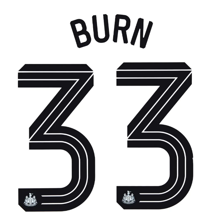NEWCASTLE BURN 33 2024-2025 HOME Carabao Cup PLAYER SIZE Nameset Winners