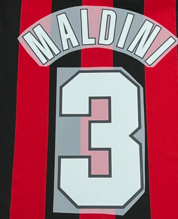 Maldini #3 1998-2000 Player Size AC Milan PLASTIC Nameset UK STOCK