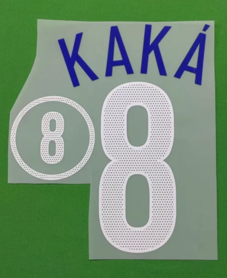 Kaka #8 2003-2005 Player Size Brazil PLASTIC Nameset UK STOCK