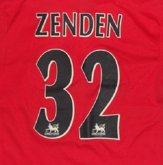 1997-2007 Zenden 32 middlesbrough EPL Player Size Premier League Nameset