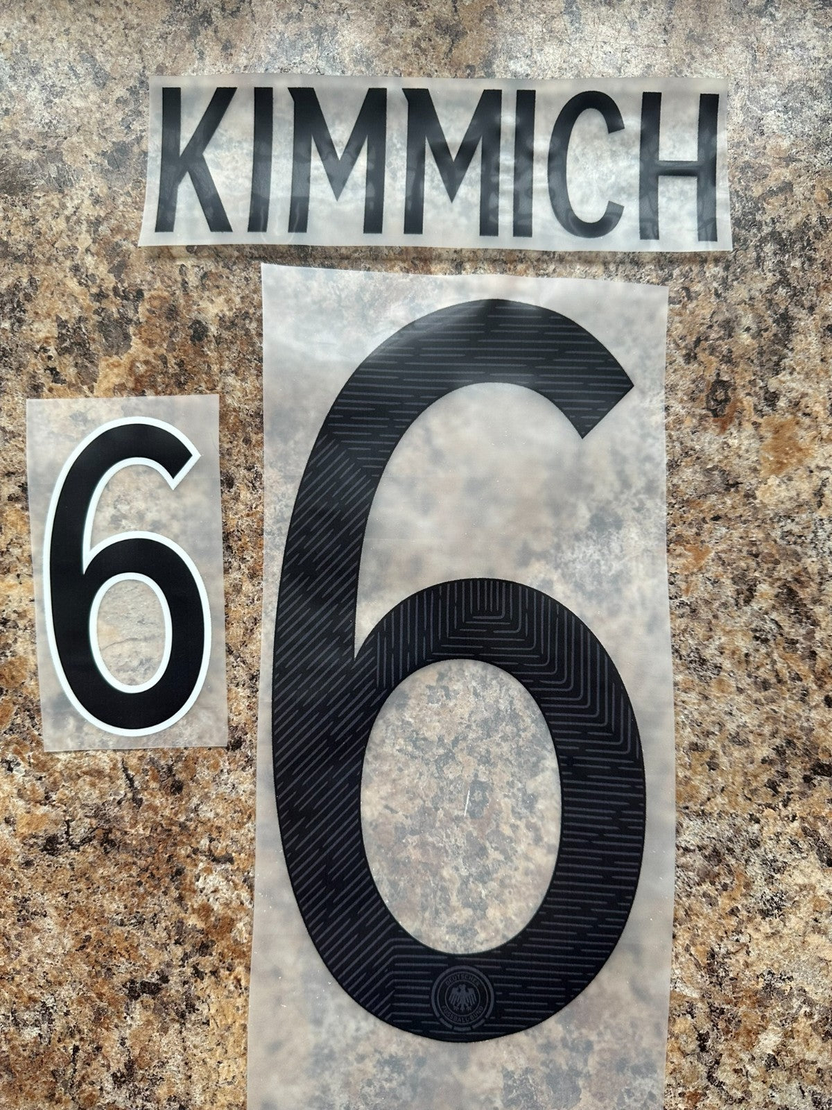 Kimmich #6 Germany 2020 home Player Size PLASTIC Nameset