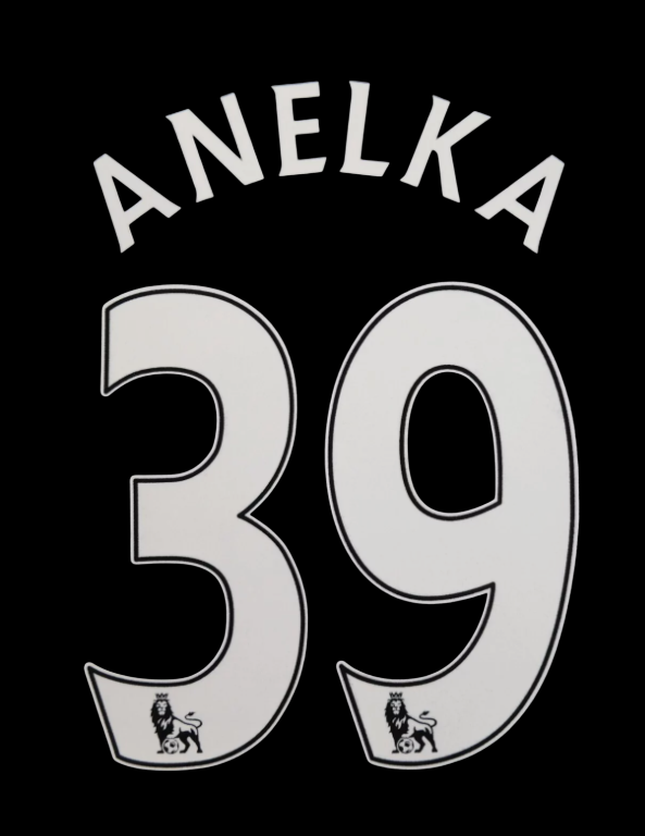 Anelka 39 Chelsea 2007-2013 EPL NAME AND NUMBER SET, Home Away UK
