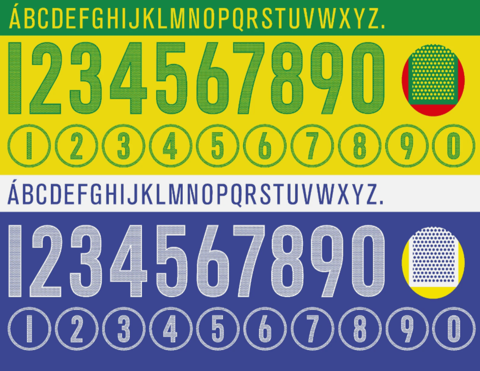 choose any name and number Brazil 2004 Brasil Player Size Nameset Football