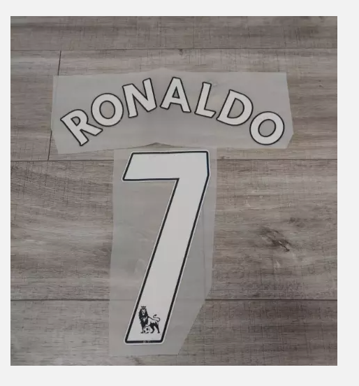 Ronaldo 7 2007-2013 Man Utd Premier League Player PLASTIC Size Nameset
