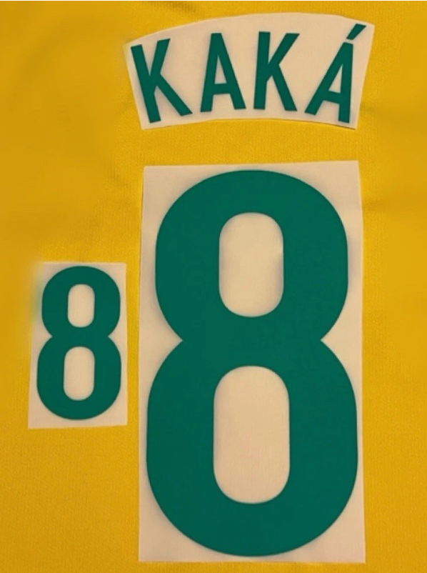 Kaka #8 Brazil Brasil 2008 choose Home Player Size Nameset Football