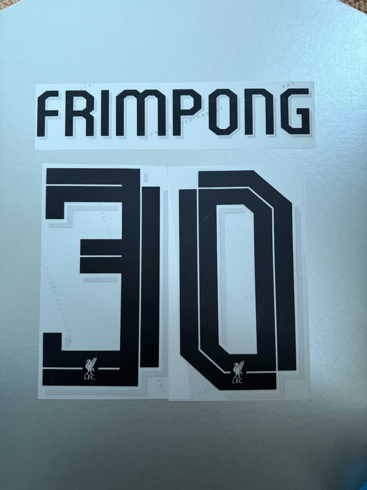 LIVERPOOL Frimpong #30 2025-2026 AWAY PLAYER SIZE CL NAMESET