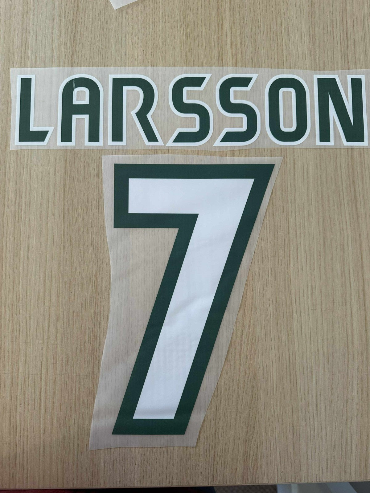1997-1999 Larsson 7 Celtic home PLAYER SIZE nameset