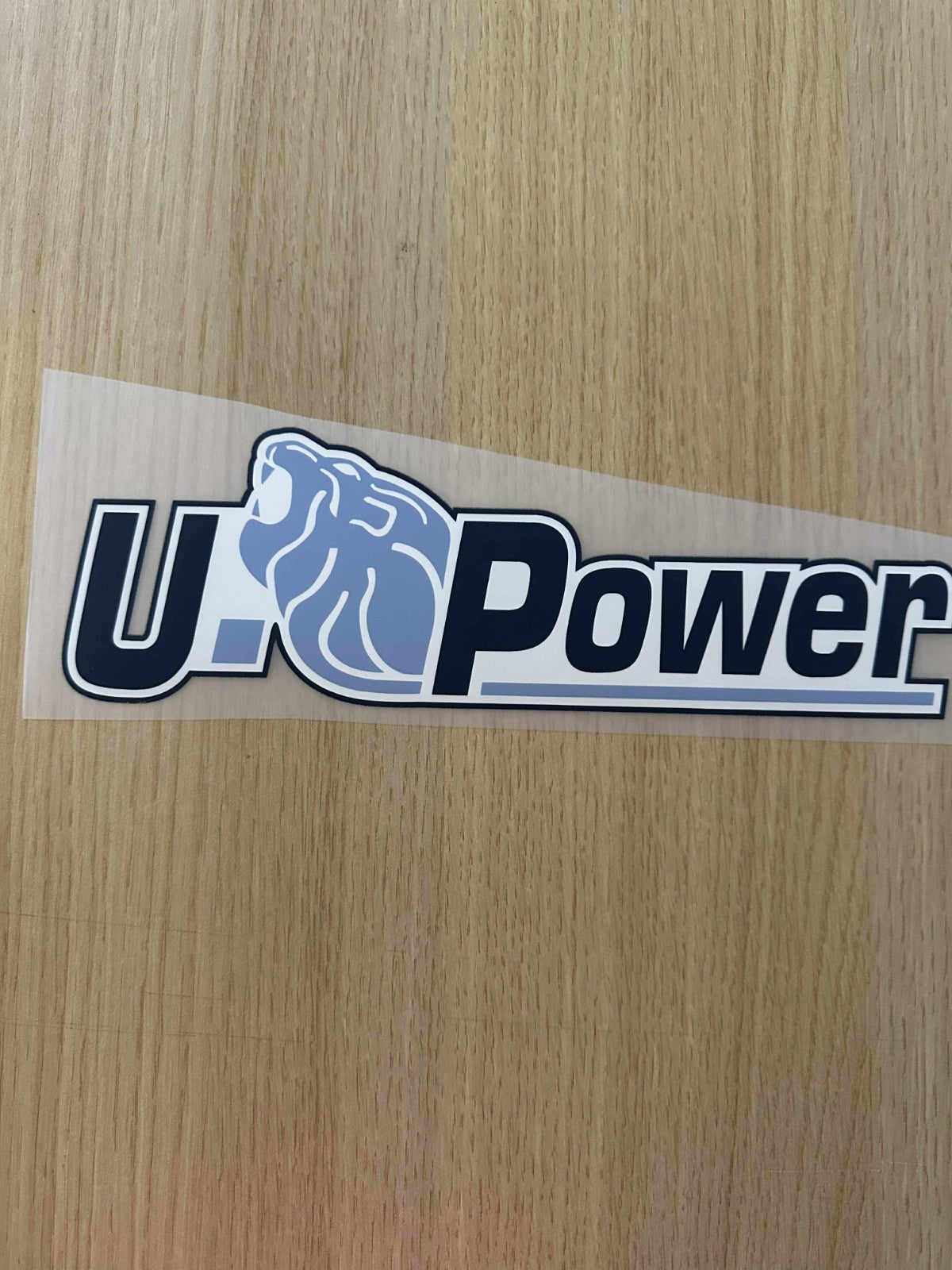 U Power Inter Milan 2024-25 Sponsor Patch White PLASTIC Repro for Football Shirt