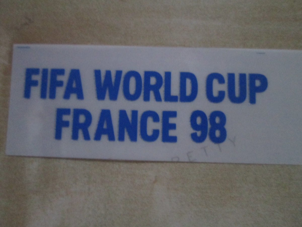 France world cup 1998 Blue player size Iron On Heat Press badge UK STOCK