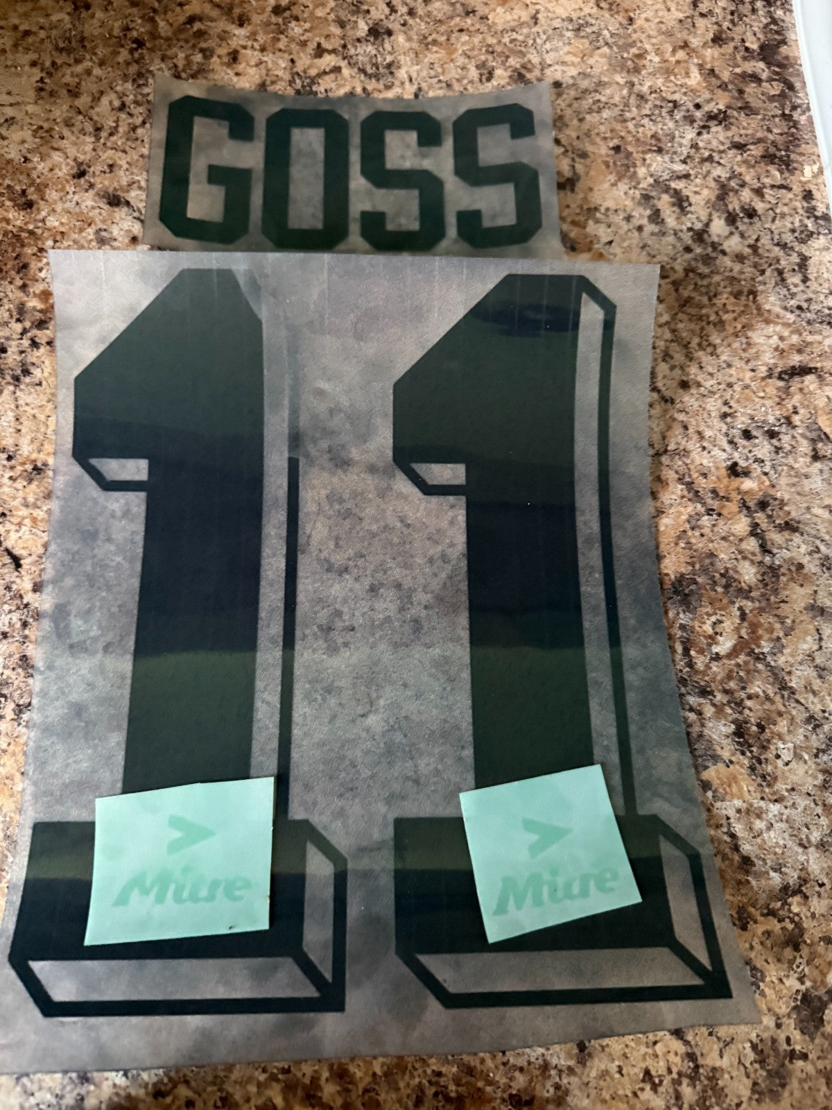 Goss 11 1994-1995 Norwich Home Felt Player Premier League Nameset