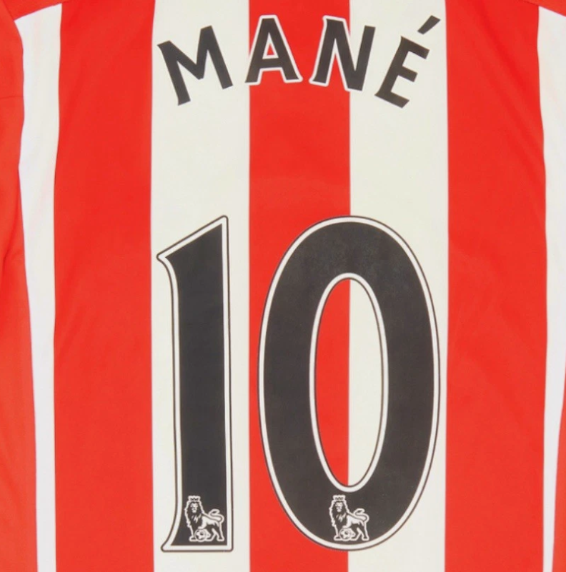 Southampton 2014-2017 Mane 10 EPL Player Size Premier League Nameset