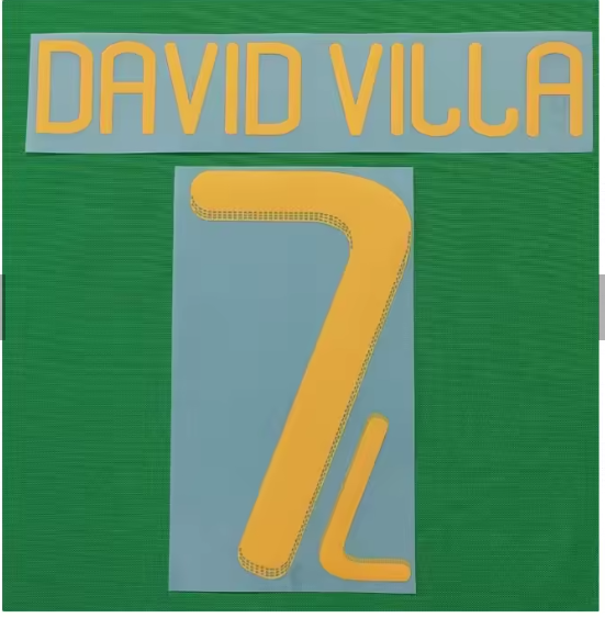 David Villa #7 World Cup 2010 Spain Home Player Size Nameset Football