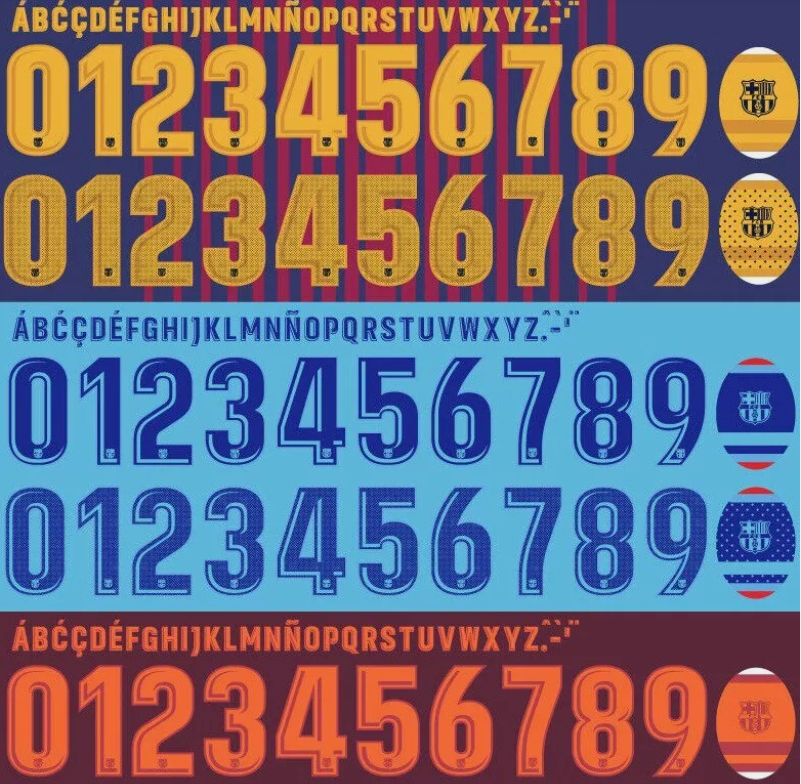 Choose Name Number Set For Barcelona La League 2017/2018 Home Away Football