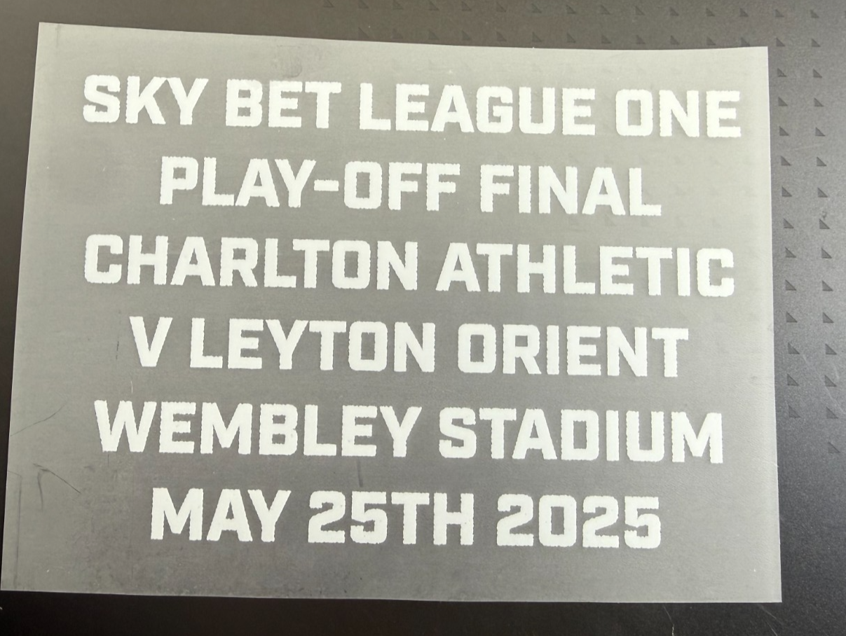 League 1 Play-off final Charlton Leyton O Match Detail 2025 Patch Football Shirt