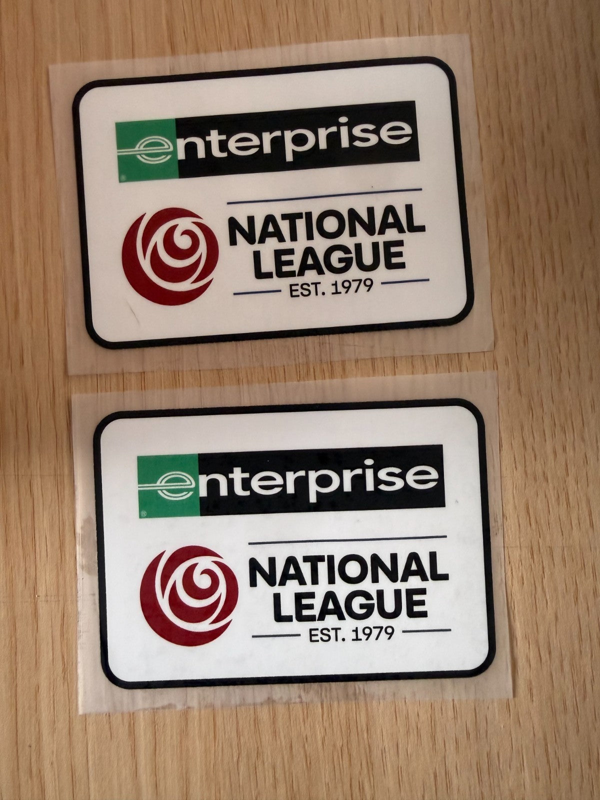 Pair of Enterprise National League Sleeve Patches Badges 2025- Football Shirt