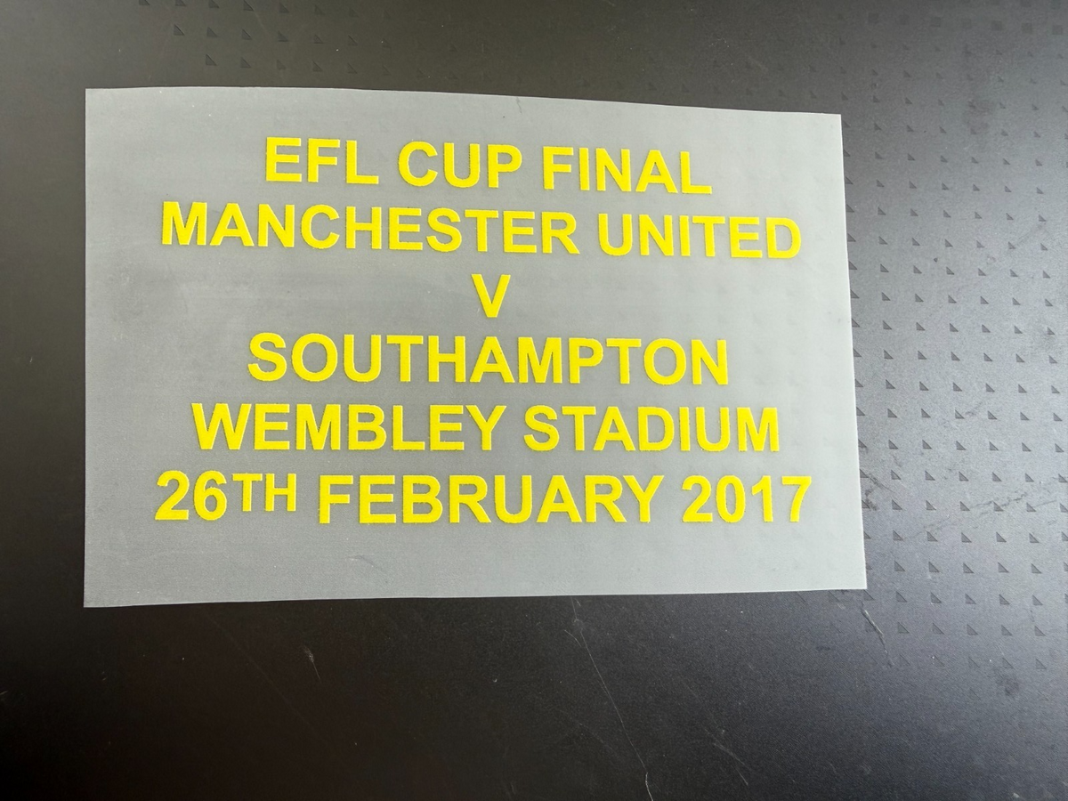 EFL Cup Final Match Detail 2017 Patch Football Shirt Southampton Manchester utd