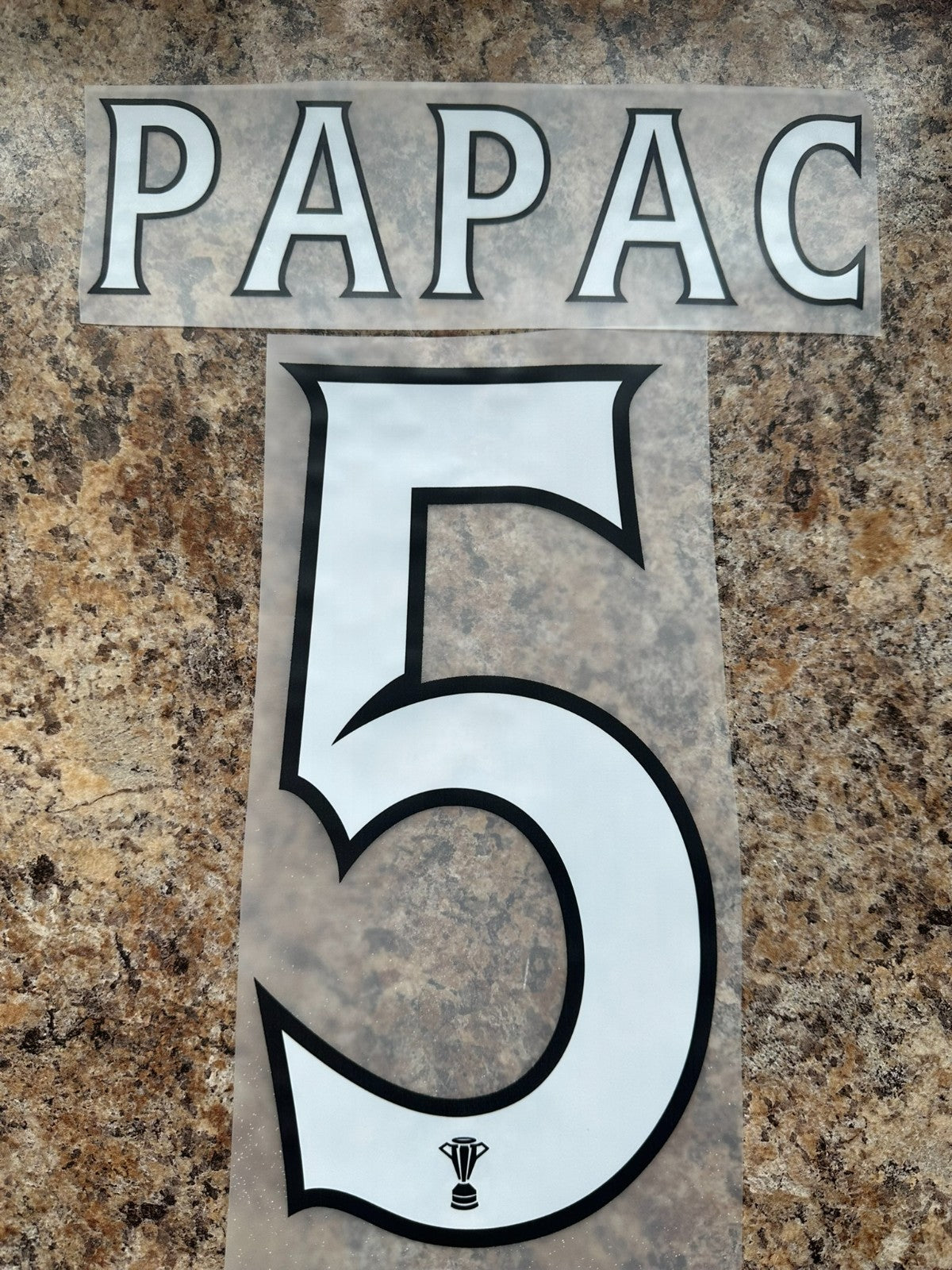 Papac #5 Rangers 2006-2012 Player Size Nameset UK stock