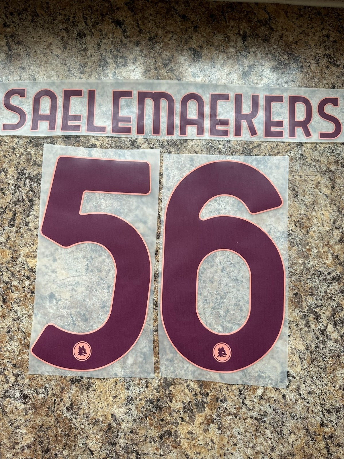 saelemaekers #56 2024-2025 Roma Away Player Size Nameset UK stock